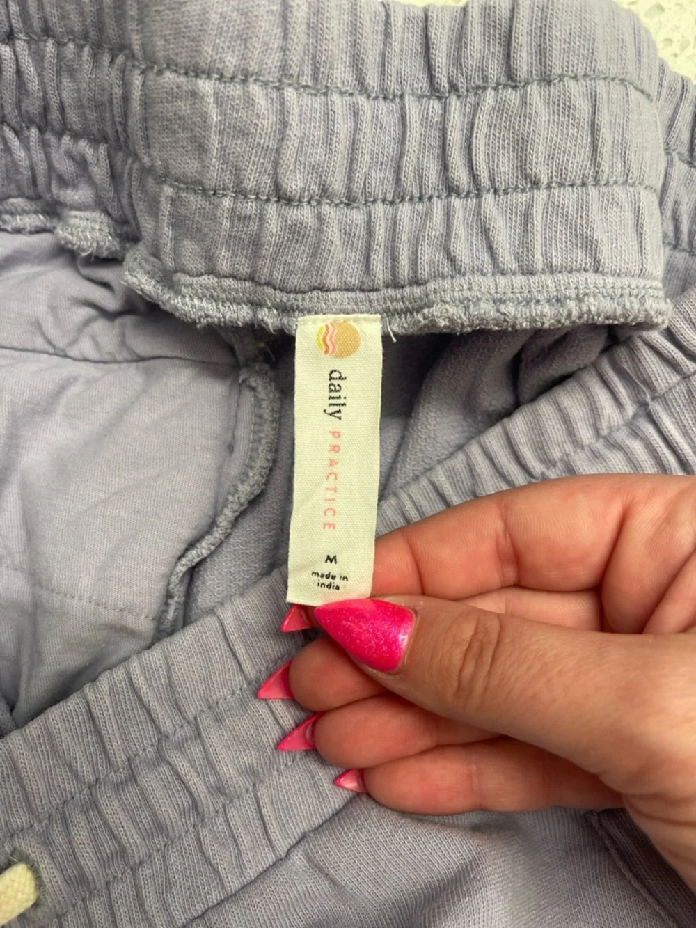 Anthropologie Lavender Drawstring Athletic Shorts with Front Pockets